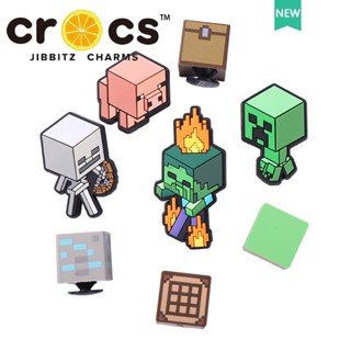 Jibbitz crocs set 3D MINECRAFT 8 ชุด crocs ชาร์ม DIY