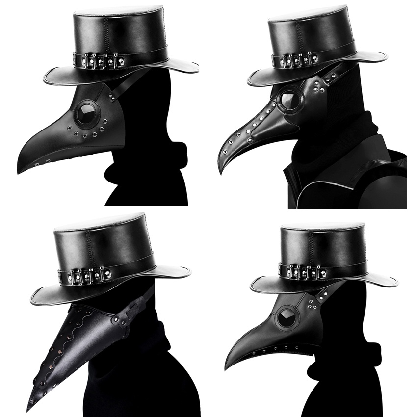 A0283 ยุคกลาง Plague Doctor Beak Mask ฮาโลวีน Beak Mask Punk Steam Beak Mask