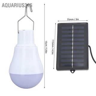  Aquarius316 หลอดไฟพลังงานแสงอาทิตย์ แผงโซลาร์เซลล์ หลอดไฟ LED ABS แสงสีขาว 500mAh แบตเตอรี่ การออกแบบตะขอ ไฟพลังงานแสงอาทิตย์สำหรับเต็นท์ตั้งแคมป์ฉุกเฉิน