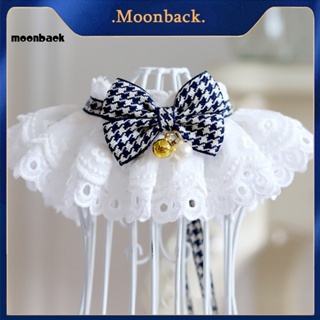 &lt;moonback&gt; ปลอกคอสุนัข ทนทาน สําหรับแขวนผ้ากันเปื้อนดอกไม้น่ารัก ปลอกคอแมว ขอบลูกไม้