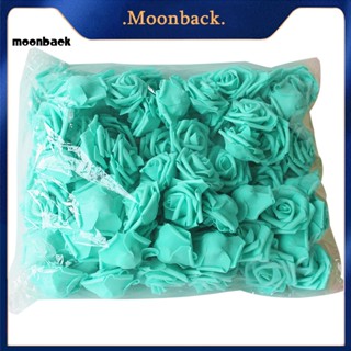 &lt;moonback&gt; ดอกกุหลาบประดิษฐ์ ขนาด 7 ซม. สีพื้น สําหรับตกแต่งปาร์ตี้ 100 ชิ้น