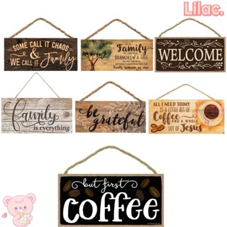 Lilac ป้าย Welcome Plaques Rustic Home สําหรับแขวนตกแต่งผนังบ้าน