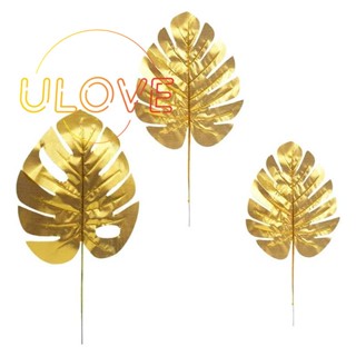 ใบปาล์มประดิษฐ์ สีทอง สําหรับตกแต่งต้นปาล์ม 30 ชิ้น