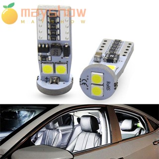 Mayshow หลอดไฟ LED 12V 3030 6SMD สีขาว สําหรับติดป้ายทะเบียนรถยนต์ 2 ชิ้น