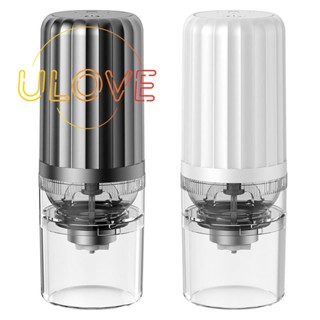 เครื่องบดเมล็ดกาแฟไฟฟ้า ชาร์จ USB สีเทา ถอดออกได้ สําหรับครัวเรือน สํานักงาน 1 ชุด