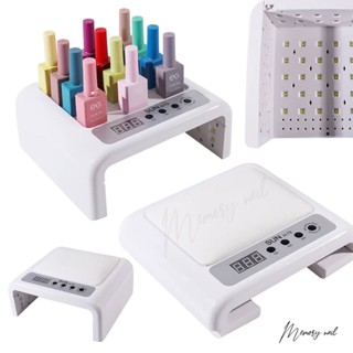 [ H-72 ] มาใหม่ เครื่องอบเล็บเจล อบสีเจลทาเล็บ 288วัตต์ UV LED Smart LampNail Dryer พกพาได้ พับได้ มีหมอน