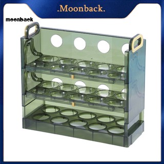 &lt;moonback&gt; ชั้นวางไข่ อเนกประสงค์ ประหยัดพื้นที่ สําหรับตู้เย็น ประตู กล่องเก็บไข่