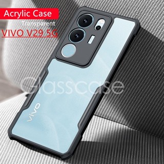 เคสโทรศัพท์มือถืออะคริลิคใส กันกระแทก ป้องกันเลนส์กล้อง สําหรับ Vivo V29 5G V29 V27 Pro V27E V27Pro V29 2023