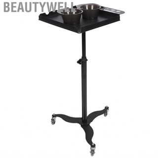 Beautywell Salon Tray Cart 360 Degree Rotatble Adjustable Height Removable Tool Multi Functional for Hair Extension