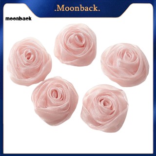 &lt;moonback&gt; ดอกไม้ประดิษฐ์ 3D สีสดใส อุปกรณ์เสริม สําหรับงานฝีมือเจ้าสาว 5 ชิ้น