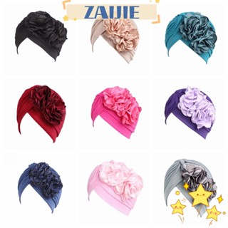 Zaijie24 ผ้าโพกหัว มุสลิม อิสลาม ฮิญาบ เครื่องประดับผม หมวกบีนนี่