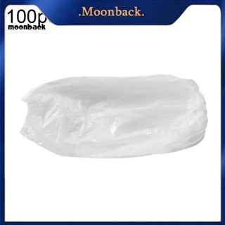 &lt;moonback&gt; ปลอกแขนพลาสติก กันน้ํา แบบใช้แล้วทิ้ง 100 ชิ้น