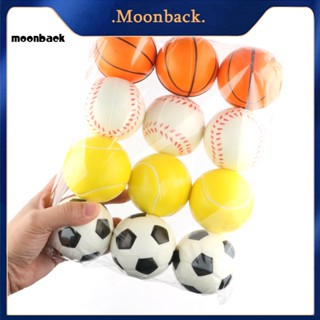 &lt;moonback&gt; ลูกเทนนิส บาสเก็ตบอล แบบนิ่ม ป้องกันความเครียด ของเล่นสําหรับเด็ก 12 ชิ้น