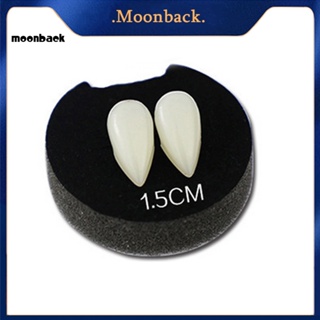 &lt;moonback&gt; ฟันปลอมแวมไพร์ ฟันปลอม เรืองแสง สําหรับปาร์ตี้ฮาโลวีน 2 ชิ้น