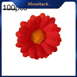 &lt;moonback&gt; 100 ชิ้น ดอกไม้ประดิษฐ์ ผ้าไหม ดอกทานตะวันปลอม หัวดอกทานตะวัน งานแต่งงาน ดอกไม้ DIY ตกแต่ง