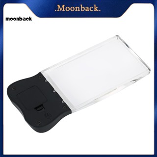 &lt;moonback&gt; แว่นขยาย ทรงสี่เหลี่ยม มีไฟ LED แบบมือถือ 2 ชิ้น สําหรับผู้สูงอายุ อ่านหนังสือ