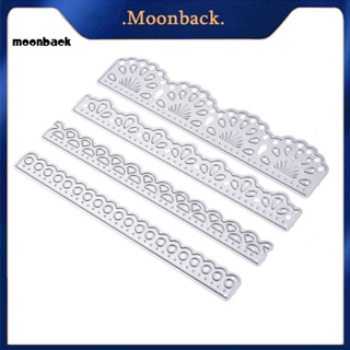 &lt;moonback&gt; แผ่นแม่แบบโลหะ ตัดลายขอบลูกไม้ สําหรับตกแต่งสมุด กระดาษ การ์ด อัลบั้ม DIY