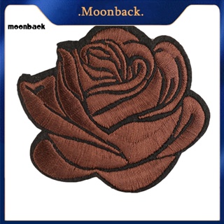 &lt;moonback&gt; แผ่นสติกเกอร์ ลายดอกกุหลาบ สําหรับติดตกแต่งเสื้อผ้า