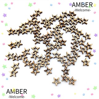 Amber แผ่นไม้ฉลุลาย แฮนด์เมด สําหรับตกแต่งสมุดภาพ งานแต่งงาน 50 ชิ้น