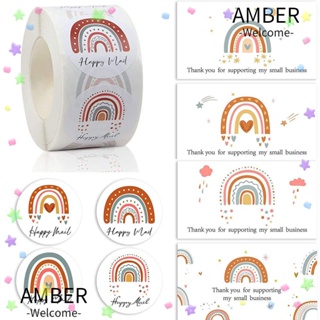 Amber สติกเกอร์ฉลาก ลาย Thank You สําหรับติดตกแต่งถุงขนม