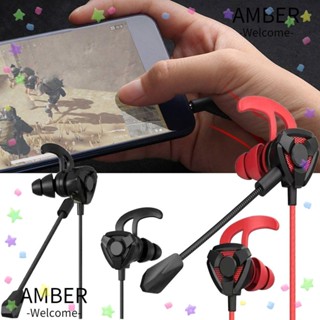 Amber หูฟังเล่นเกม แบบมีสาย พร้อมไมโครโฟน อเนกประสงค์ ทนทาน