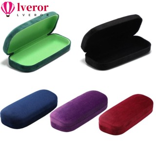 Lveror กล่องใส่แว่นตา กรอบแว่นกํามะหยี่ สีพื้น ป้องกันแรงดัน สําหรับผู้หญิง