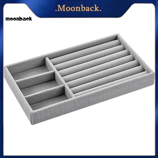 &lt;moonback&gt; กล่องใส่เครื่องประดับ ผ้าสักหลาด หลายช่อง แบบพกพา ใช้ซ้ําได้ สําหรับผู้หญิง