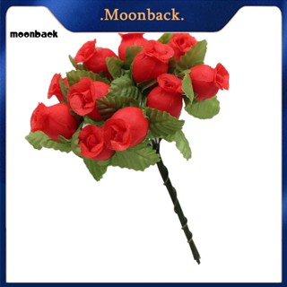 &lt;moonback&gt; ช่อดอกกุหลาบประดิษฐ์ ทนทาน สําหรับโรงเรียน 12 ชิ้น ต่อช่อ