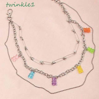 Twinkle1 สายโซ่คล้องเอว โลหะผสม ลายหมีน่ารัก สไตล์โบโฮ ฮิปฮอป สําหรับผู้หญิง