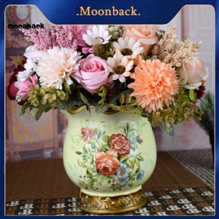 &lt;moonback&gt; ช่อดอกกุหลาบปลอม ผ้าไหม DIY สําหรับห้องนั่งเล่น