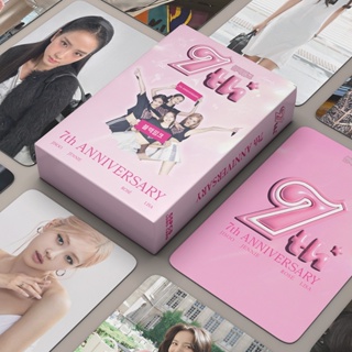 โปสการ์ดโลโม่ BLACK-PINK ครบรอบ 7 ปี JENNIE JISOO LISA ROSE Kpop ลดราคา JY จํานวน 55 ชิ้น ต่อกล่อง