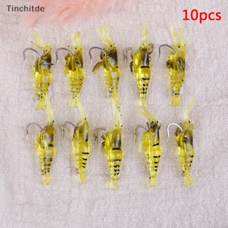 [Tinchitde] เหยื่อตกปลา รูปกุ้งจําลอง แบบนิ่ม 10 ชิ้น
 [Preferred]