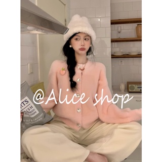 Alice  เสื้อแฟชั่นผู้หญิง เสื้อแขนยาว คลุม ไหมพรม ครอปเสื้อแขนยาว  Beautiful Korean Style ทันสมัย Unique A91K5IG 36Z230909