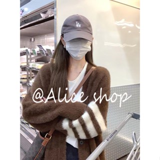 Alice  เสื้อแฟชั่นผู้หญิง เสื้อแขนยาว คลุม ไหมพรม ครอปเสื้อแขนยาว  ทันสมัย สวย คุณภาพสูง สบาย A91K5FO 36Z230909