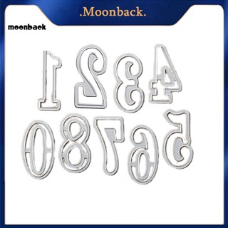 &lt;moonback&gt; แม่แบบโลหะตัดกระดาษ รูปตัวเลข สําหรับตกแต่งสมุดภาพ