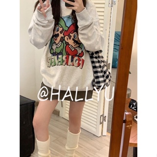 HALLYU  เสื้อผ้าผู้ญิง แขนยาว เสื้อฮู้ด คลุมหญิง สไตล์เกาหลี แฟชั่น  ทันสมัย Comfortable คุณภาพสูง สบาย A28J0DT 36Z230909