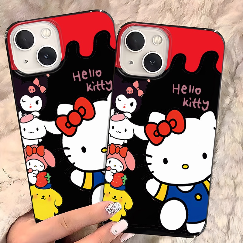 เคสโทรศัพท์ซิลิโคน TPU แบบนิ่ม ลายแมวน่ารัก กันกระแทก สีดํา สําหรับ IPhone 14 13 12 11 Pro XS Max X XR 7+8 Plus