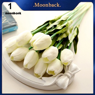 &lt;moonback&gt; ช่อดอกทิวลิปประดิษฐ์ ผ้าไหม สําหรับตกแต่งบ้าน งานแต่งงาน