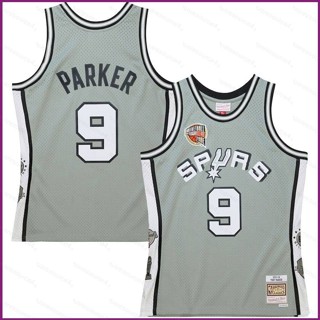 เสื้อกีฬาบาสเก็ตบอล ลาย NBA Hall Of Fame San Antonio Spurs Parker Jay 2023-2024 พลัสไซซ์ สไตล์เรโทร สําหรับผู้ชาย และผู้หญิง