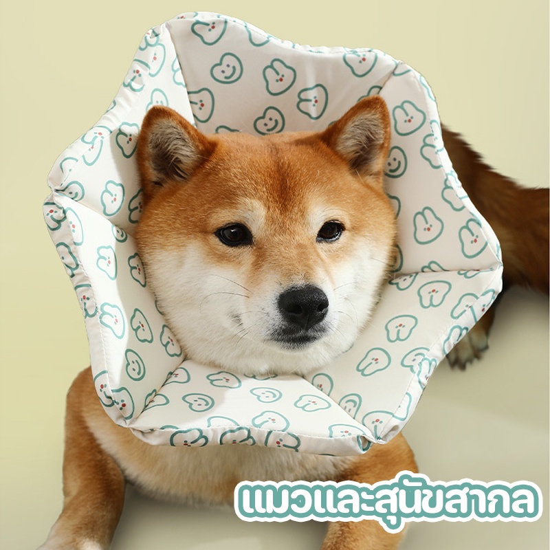 คอลล่ากันเลีย S/M/L คอลล่าร์  ปลอกคอกันเลีย นุ่มนิ่มใส่สบาย ป้องกันการเลียแผล คอลล่าสัตว์เลี้ยง