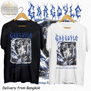 COD เสื้อยืด ลาย Gargoyle  ขนาด  เสื้อยืดผู้ชาย วินเทจ  พิมพ์ลาย Cotton Oversize SoulStreet Clothing