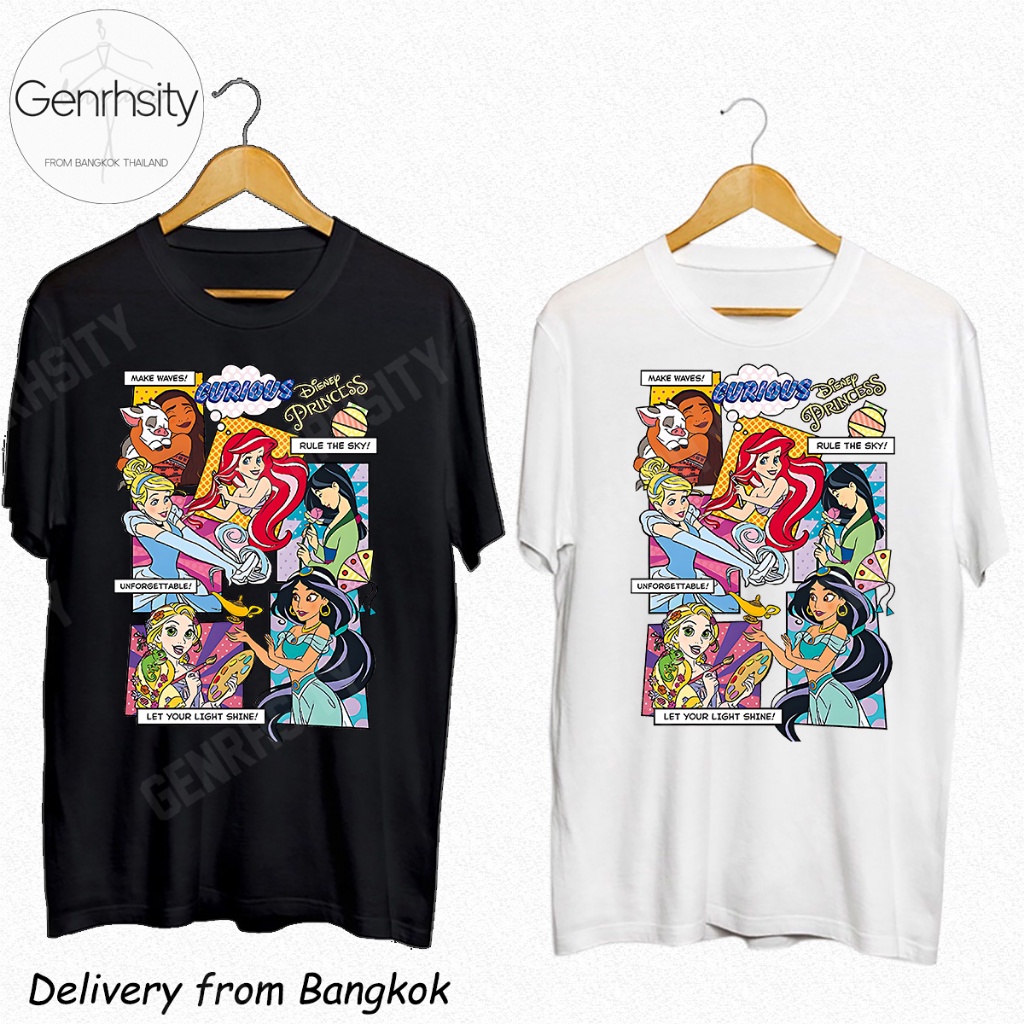 COD 2023 New เสื้อยืดผู้หญิง Ariel Princess Mermaid T shirt Summer Casual Women's Oversized เสื้อยืด