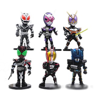 Mg ใหม่ โมเดลฟิกเกอร์ Kamen Rider Mask Rider 555 Zi-O Kaixa Decade Faiz Diend ของเล่น สําหรับเด็ก ของขวัญ 6 ชิ้น