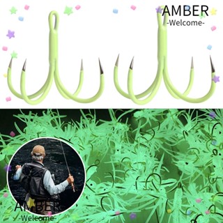 Amber ตะขอเหยื่อตกปลา สเตนเลส 16# 18# 6/10 ชิ้น