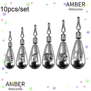 Amber อุปกรณ์รอกตกปลา 3.5 กรัม 5 กรัม 7 กรัม 10 กรัม 14 กรัม 20 กรัม 10 ชิ้น