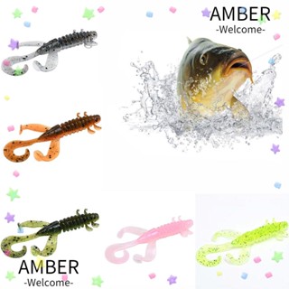 Amber เหยื่อตกปลา รูปกุ้งก้ามกราม TPE แบบนิ่ม 5 ชิ้น ต่อแพ็ค