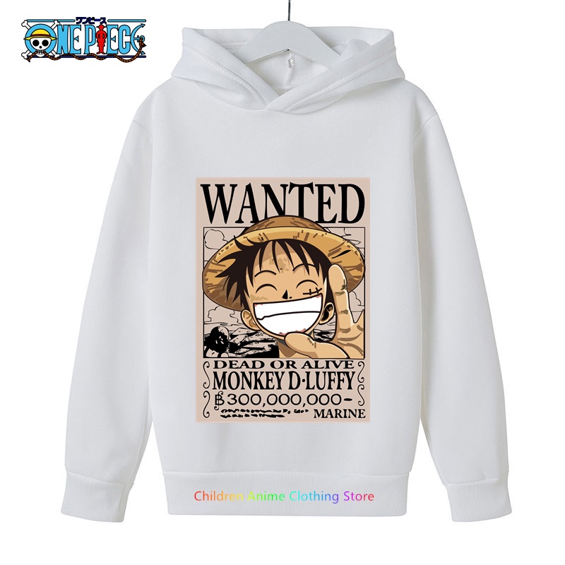 เสื้อกันหนาว มีฮู้ด ลายการ์ตูนอนิเมะลูฟี่ วันพีช แฟชั่นฤดูใบไม้ผลิ และฤดูใบไม้ร่วง สําหรับเด็กผู้หญิง และเด็กผู้ชาย 2023
