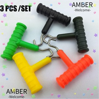 Amber 3 ชิ้น / เซต ตัวดึงปมตกปลา ยี่ห้อ ขั้วต่อ สเตนเลส