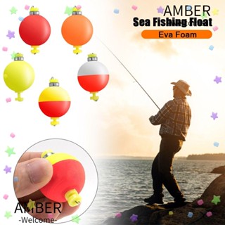 Amber โฟมลอยน้ํา Eva ทรงกลม สําหรับตกปลาทะเล 10 ชิ้น