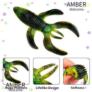 Amber เหยื่อตกปลา รูปกุ้งก้ามกราม แบบนิ่ม 10 ซม. 11.5 กรัม 5 ชิ้น ต่อแพ็ค